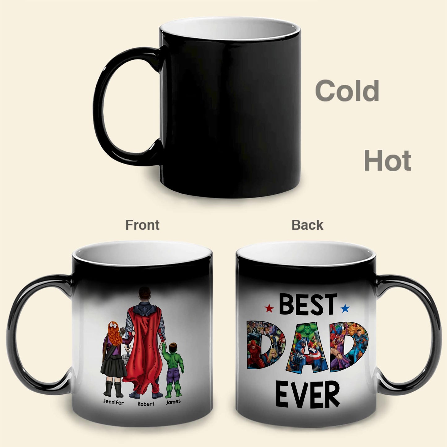 Personalized Gifts For Father Coffee Mug Happy Best Dad Ever 012QHQN290324PA