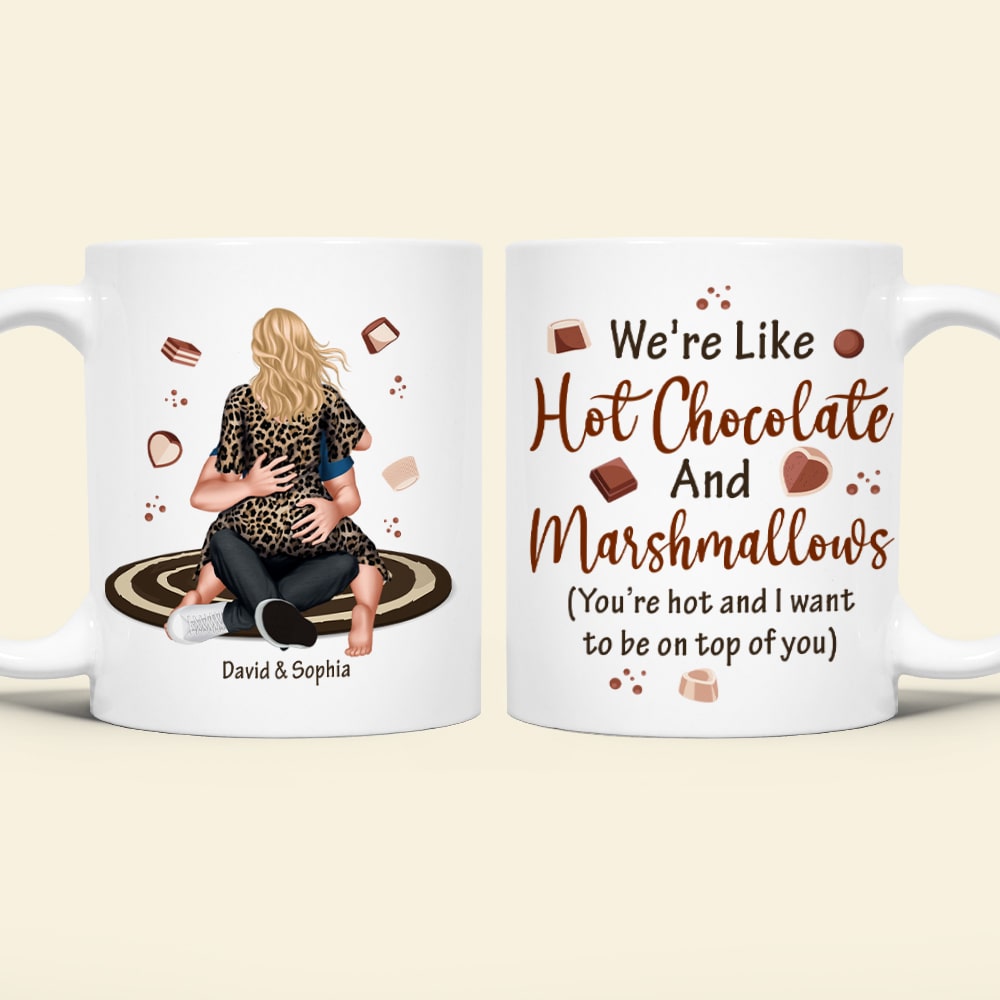 Personalized Gifts For Couple Coffee Mug We're Like Hot Chocolate
