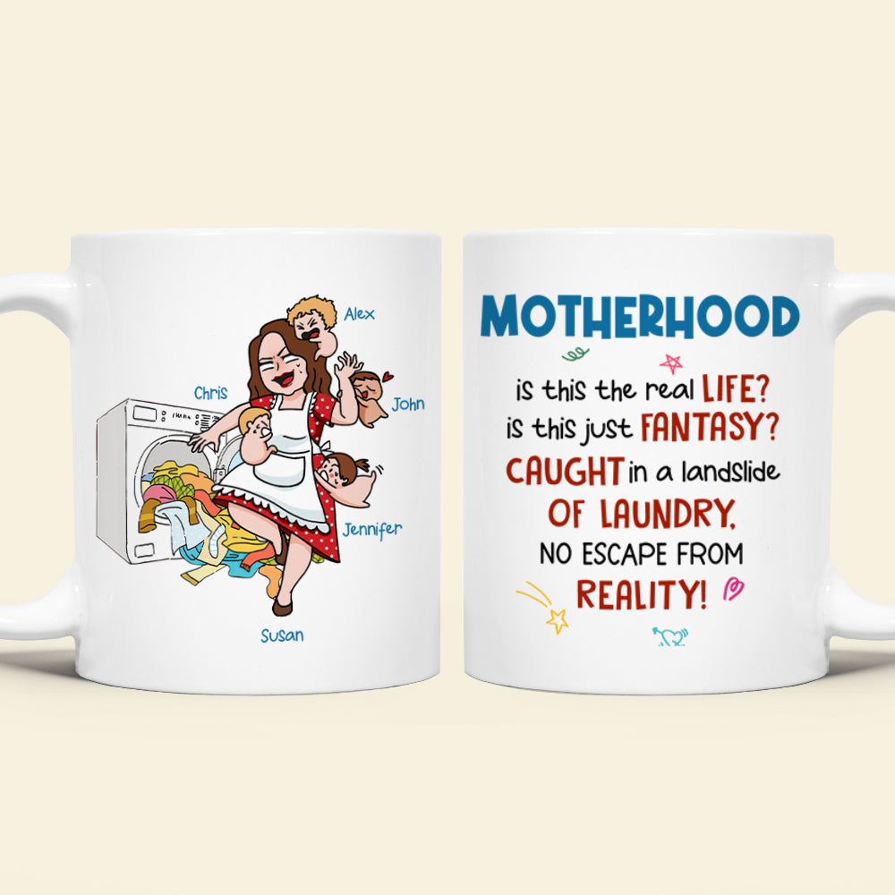 Personalized Gifts For Mom Coffee Mug Motherhood Real Life 04kahn120324hh