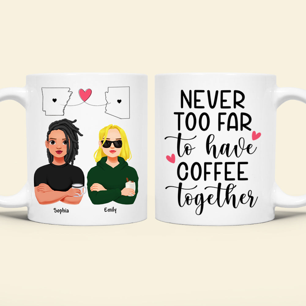 Personalized Gift For Long Distance Relationship White Mug 04TOQN231124PA