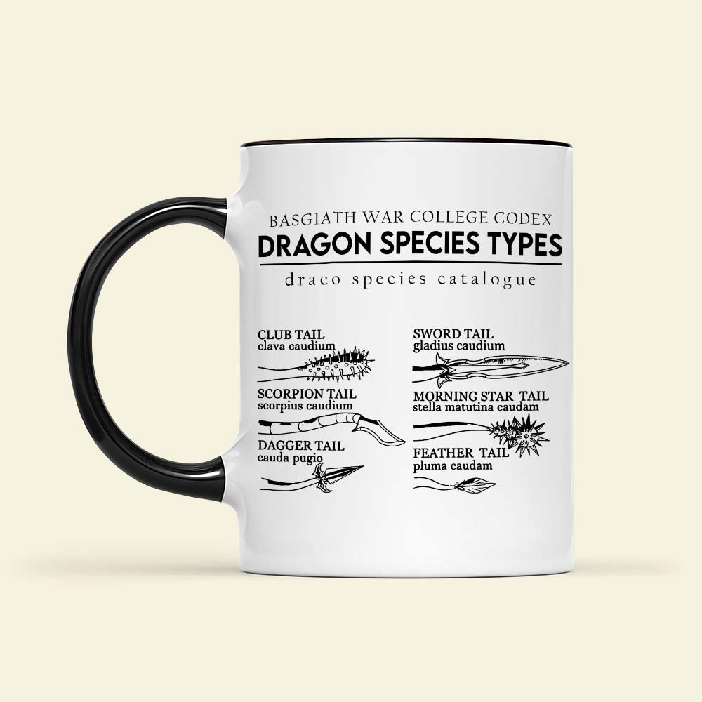 Gifts For Book Lover Coffee Mug Dragon Species Types 03HUHN120324