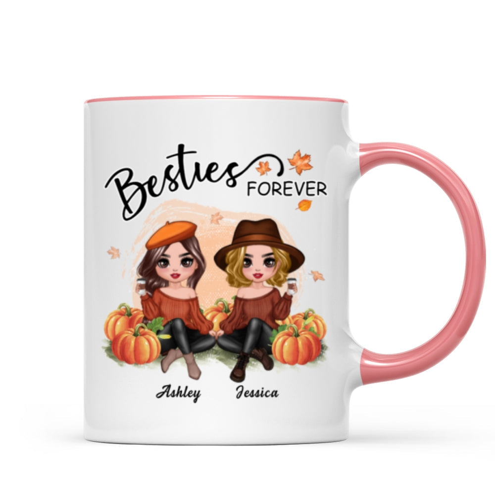 Doll Best Friends In The Pumpkin Patch Personalized Mug