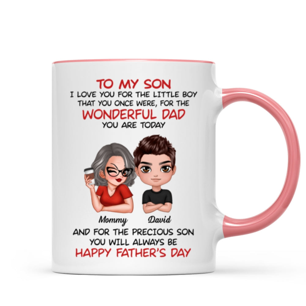 Doll To My Son From Dad Mom Happy Father's Day Personalized Mug