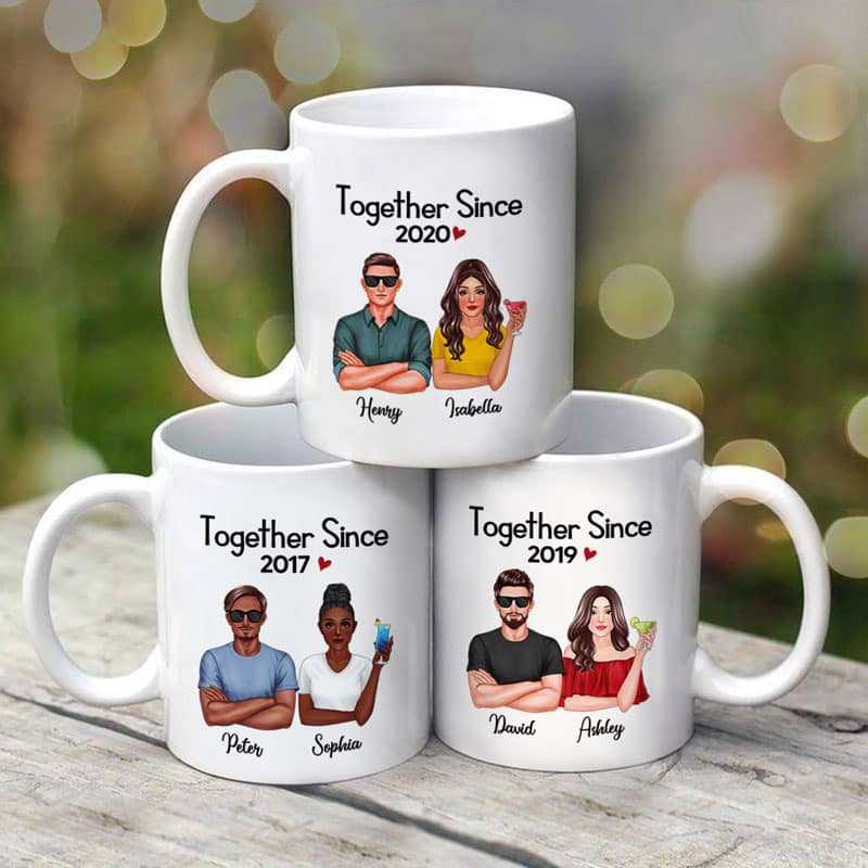 Couple Together Since Gift For Him For Her Personalized Mug