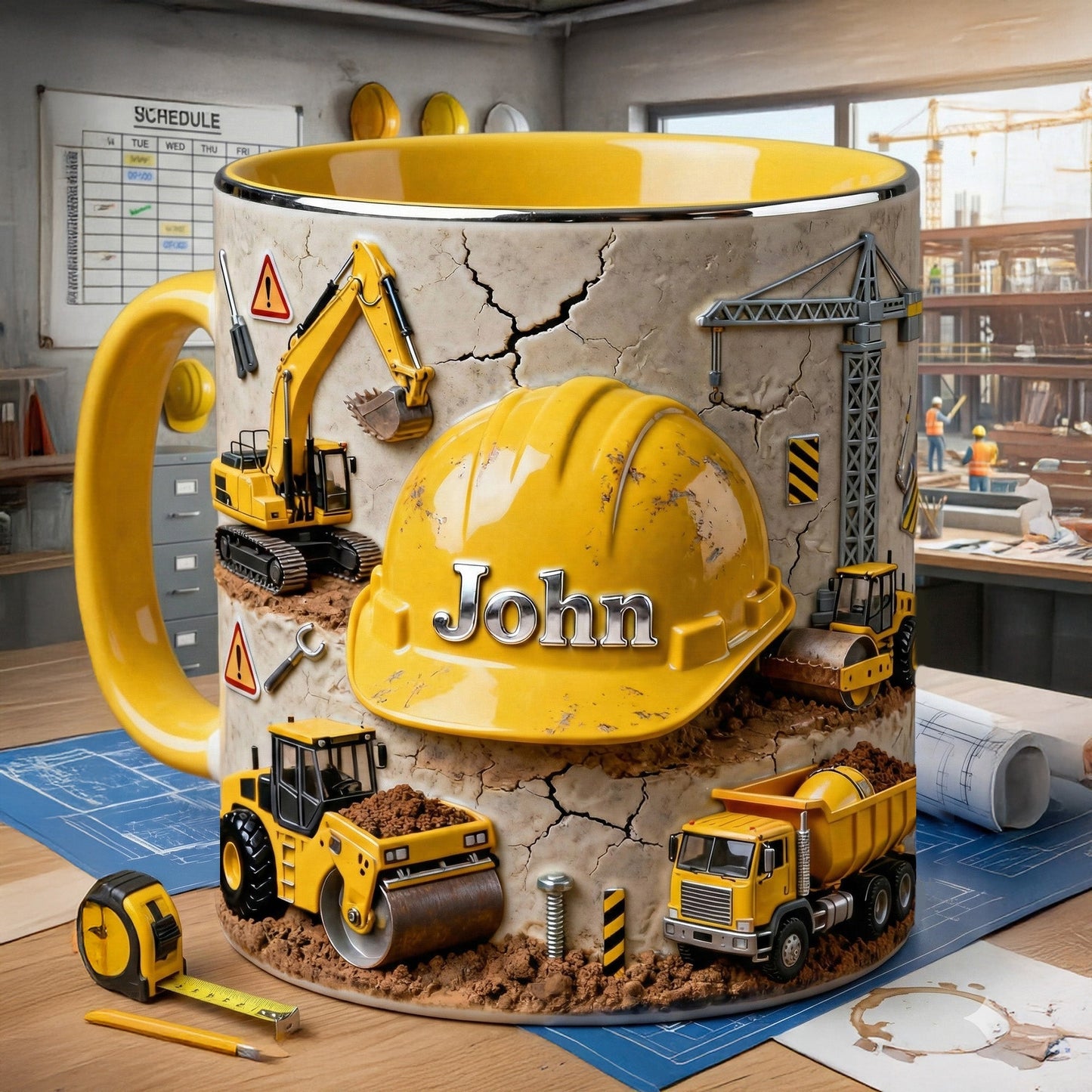 Contruction Worker Coffee Accent Mug - Personalized Gifts For Construction Workers 02hymg311225