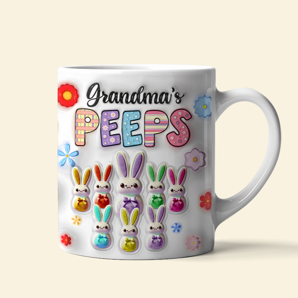 Personalized Gifts For Grandma Coffee Mug 03ohqn240125 Grandma's Peeps Easter Gifts