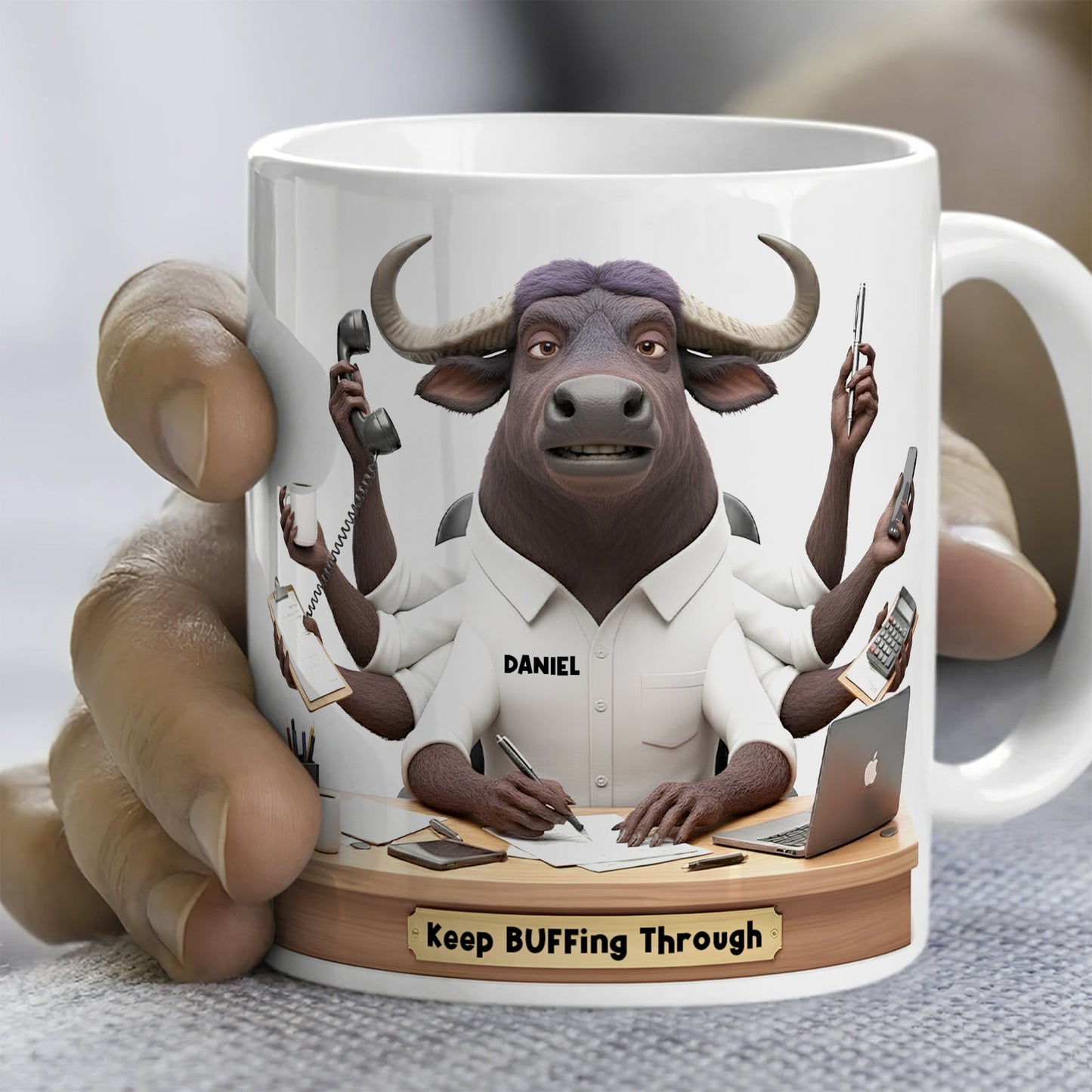 Funny Overworked Animal Office Coffee Mug - Personalized Gifts For Officers 05TOLU131125