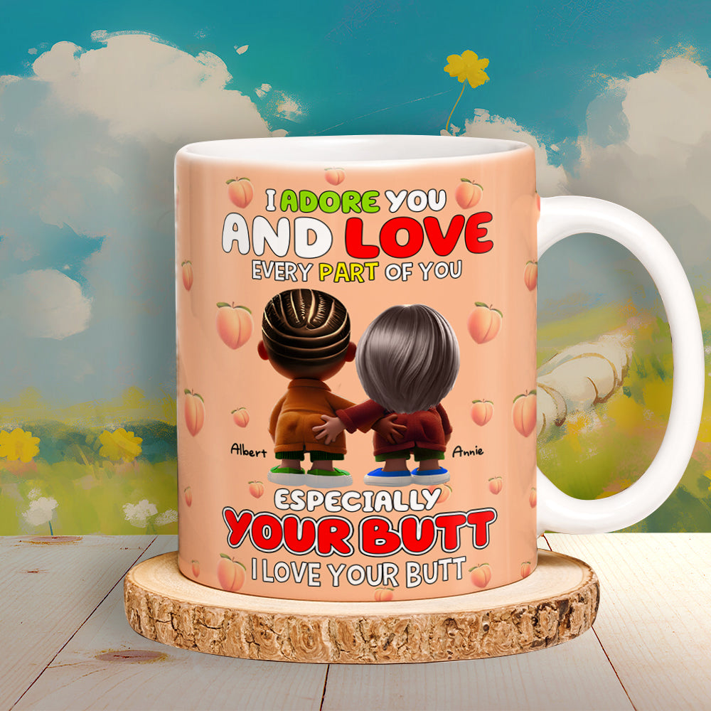 Personalized Gifts For Couples Coffee Mug I Adore And Love Every Part Of You 02OHLU240125