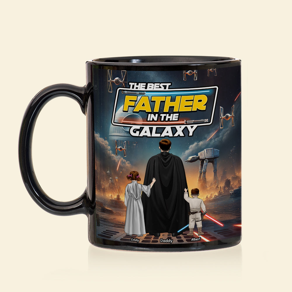 The Best Father In The Galaxy Coffee Mug - Personalized Gifts For Father 03XQQN250425HHHG