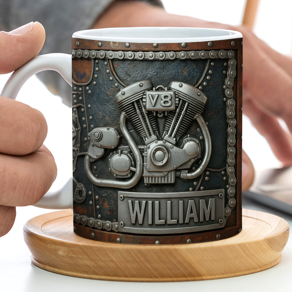 Motorcycle Engine Coffee Mug - Personalized Gifts For Bikers 02tgqn041225
