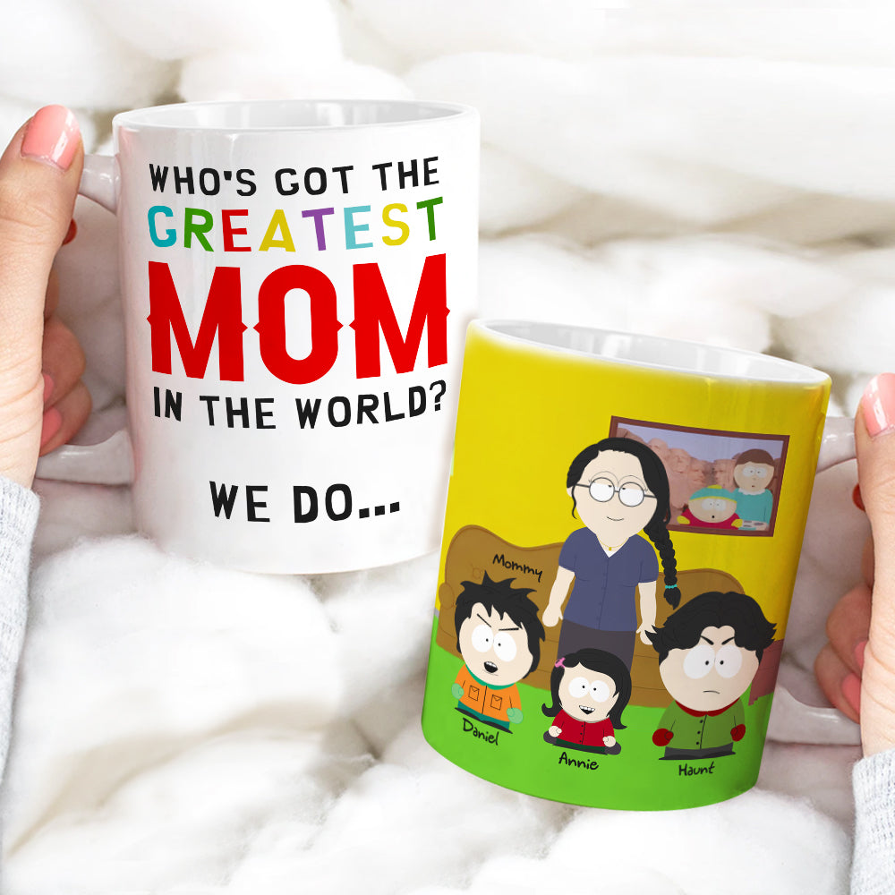 Personalized Gift For Mom Coffee Mug, The Greatest Mom In The World Mother's Day 01NALU280325HG