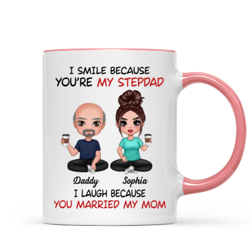 I Smile Because You're My Stepdad Personalized Mug