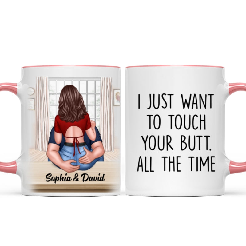 You're Hotter Than This Coffee Man Embracing Woman Back View Personalized Mug