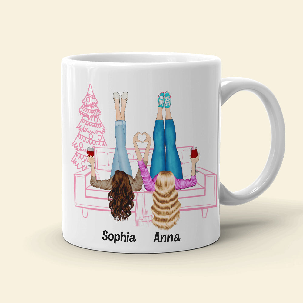 Being Your Bestie Seems Like Christmas Gift Enough Personalized Coffee Mug Gift For Best Friends, Sisters