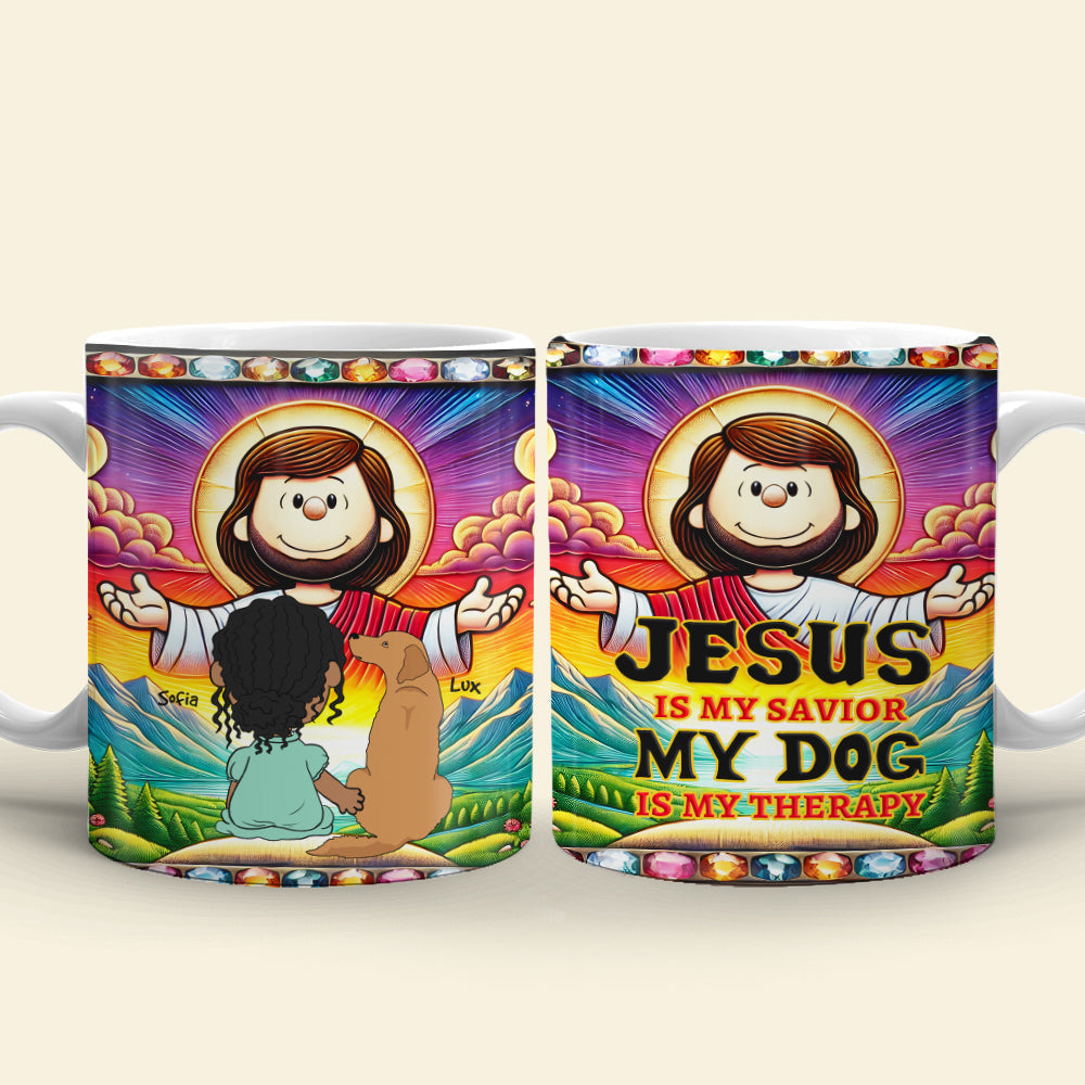 Personalized Gifts For Dog Lovers Coffee Mug, Jesus Is My Savior 04TGMH030325HG