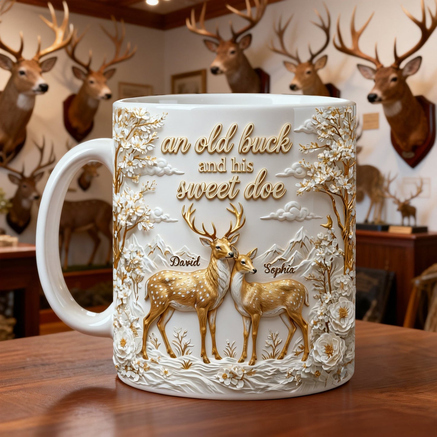 Precious Deer & Doe Couple Coffee Mug, Personalized Gifts For Couple 05qhlu210126