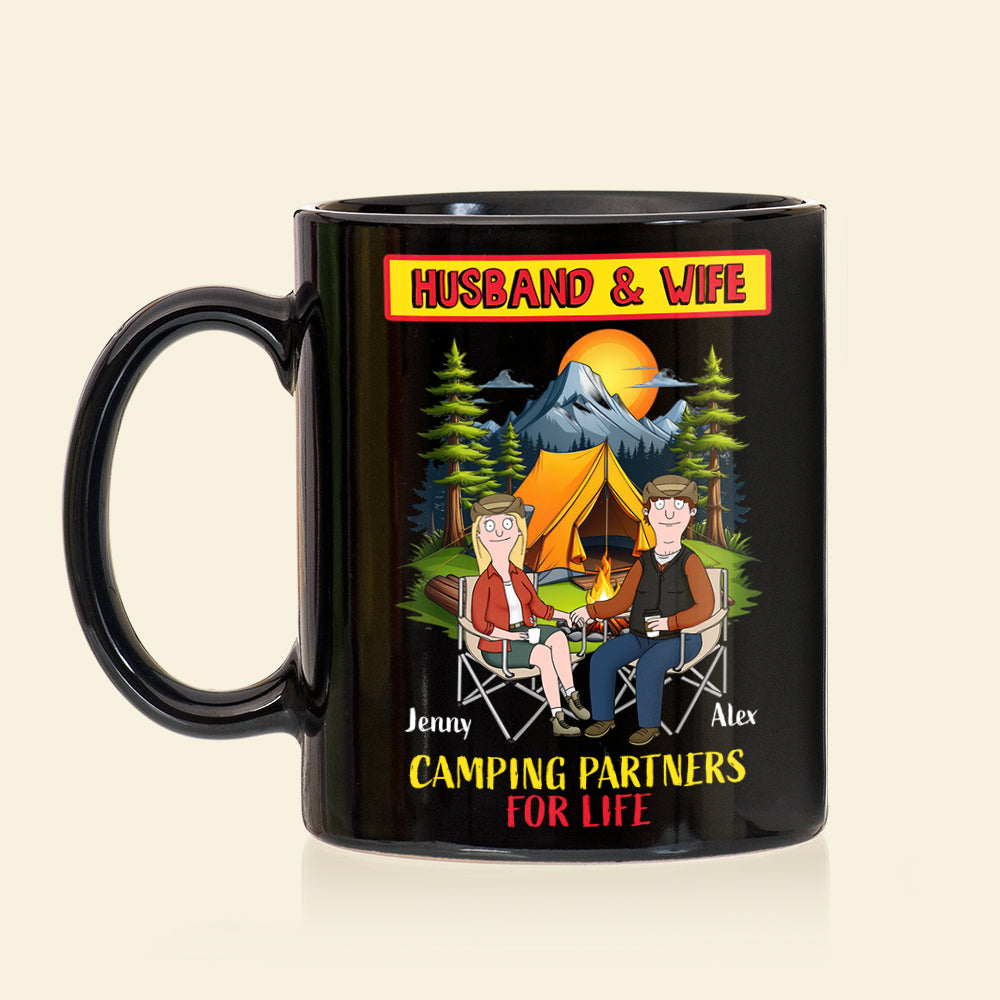 Personalized Gifts For Camping Couple Coffee Mug 03xqmh100225pa Husband And Wife - Camping Partners For Life