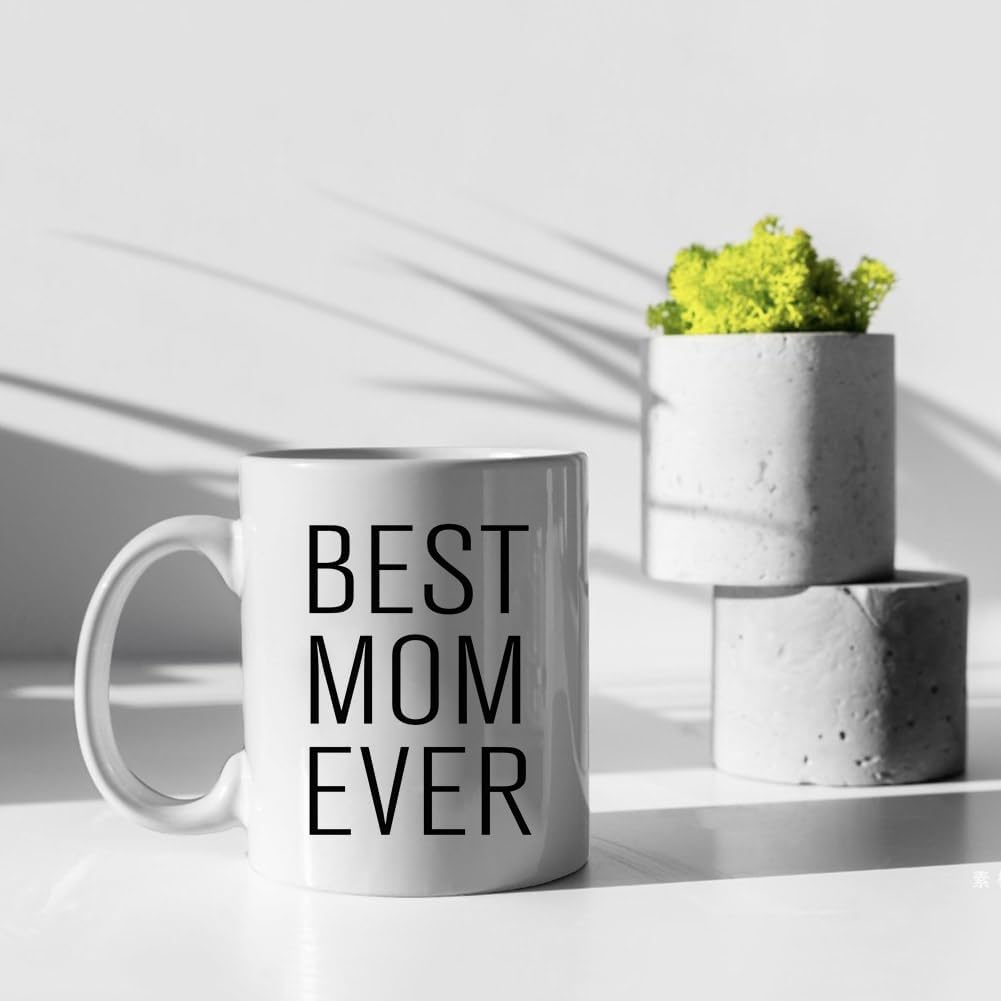 Best Mom Ever Coffee Mug, Gift for Mom from Daughter Son Kids Husband, Birthday Mother's Day Christmas Gift Idea for Women