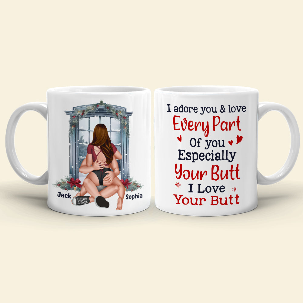 I Love Your Butt, Personalized Naughty Couple Coffee Mug, Couple Gift