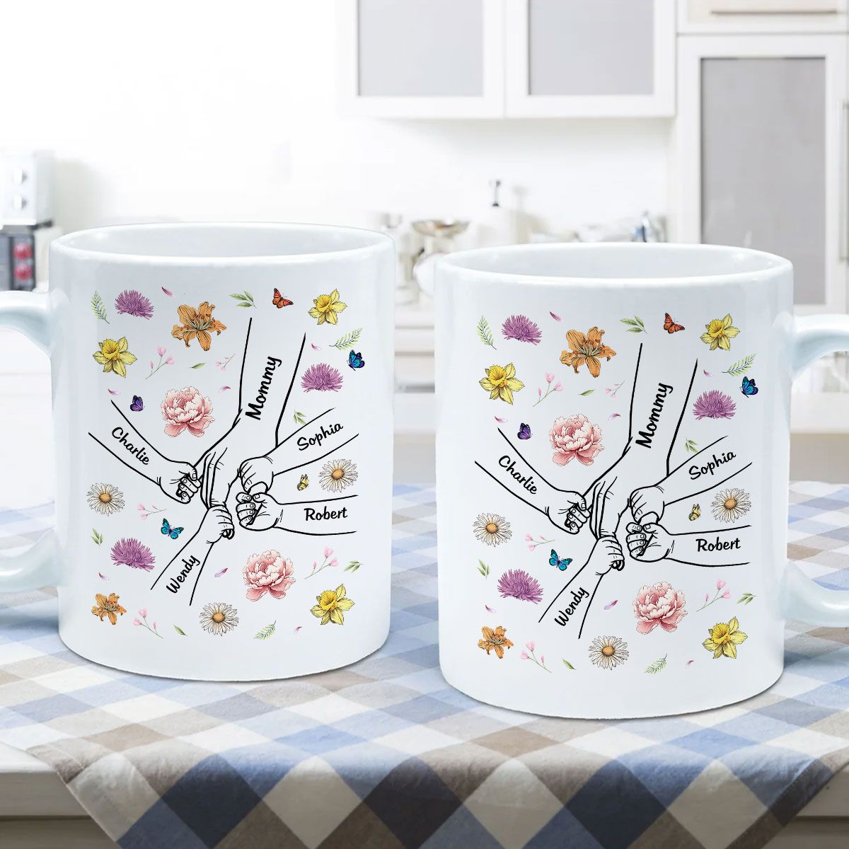Mother & Daughter A Bond That Can't Be Broken | Personalized White Ceramic Mug - Ideal Gift for Mother's Day, Family Gatherings, or Special Occasions
