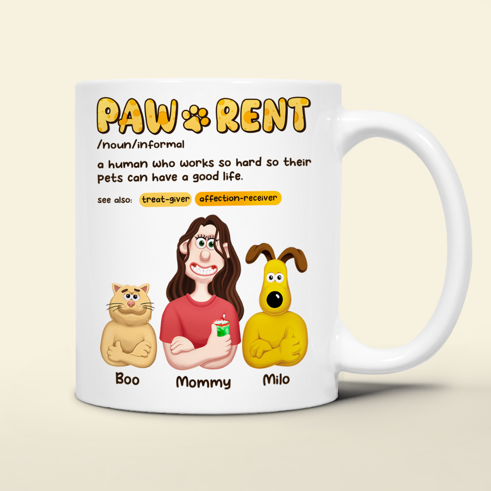 Personalized Gifts For Pet Lovers Coffee Mug Pawrent 07topu070325pa