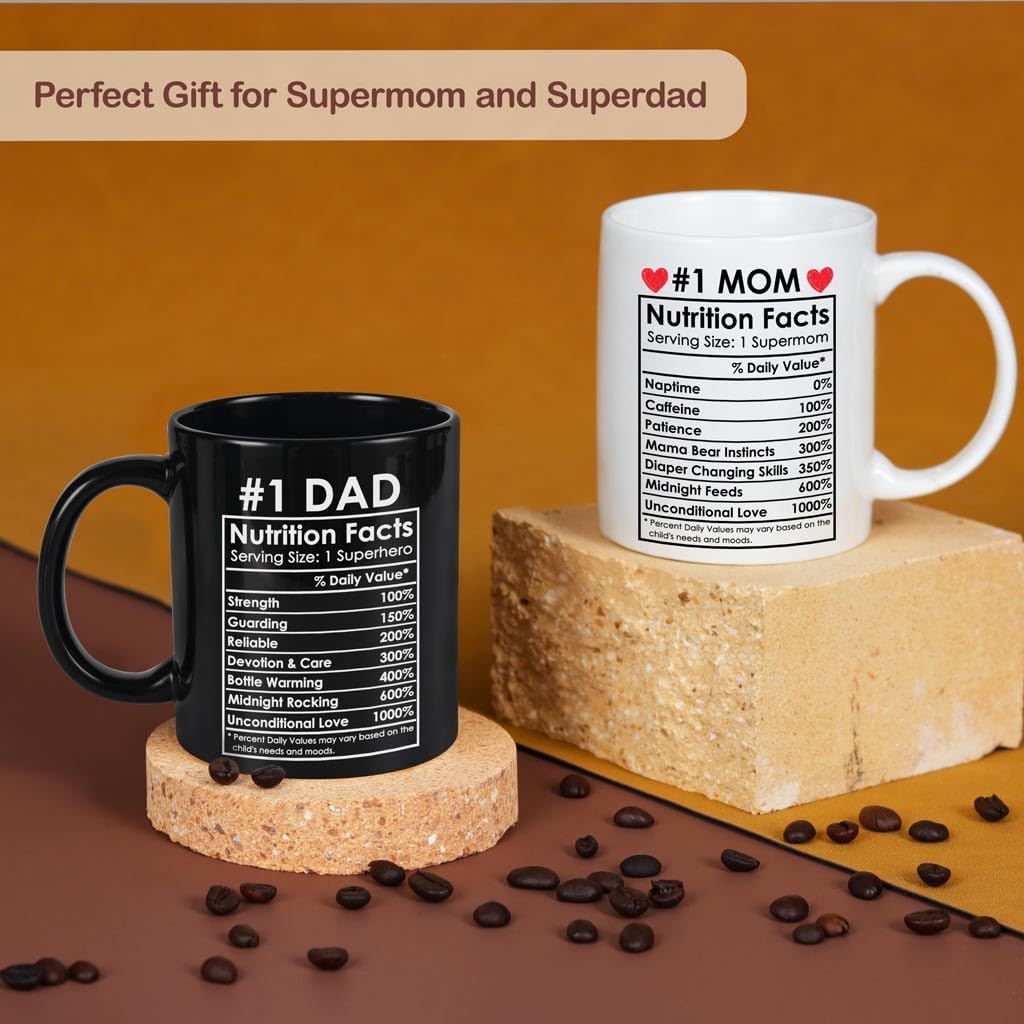 New Mom and Dad Coffee Mug for Expecting Parents, Pregnancy Announcement Gift for Mom Dad to Be, Baby Gender Reveal Gift, First Time Parents Gift