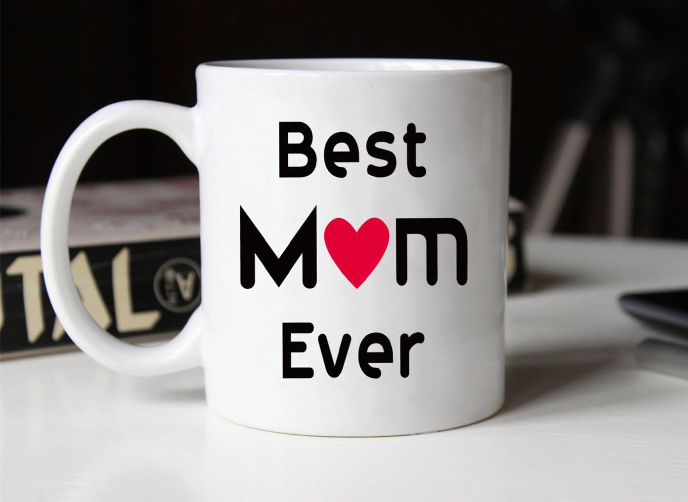 Best Mom Ever Coffee Mug Gift for Mom from Daughter Son Kids Husband, Birthday Mother's Day Christmas Gift