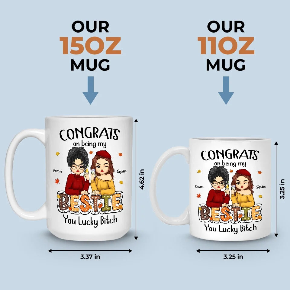 You Are Blood, You Are Sisters - Besties Personalized Custom Mug - Autumn Fall Gift For Best Friends, BFF, Sisters
