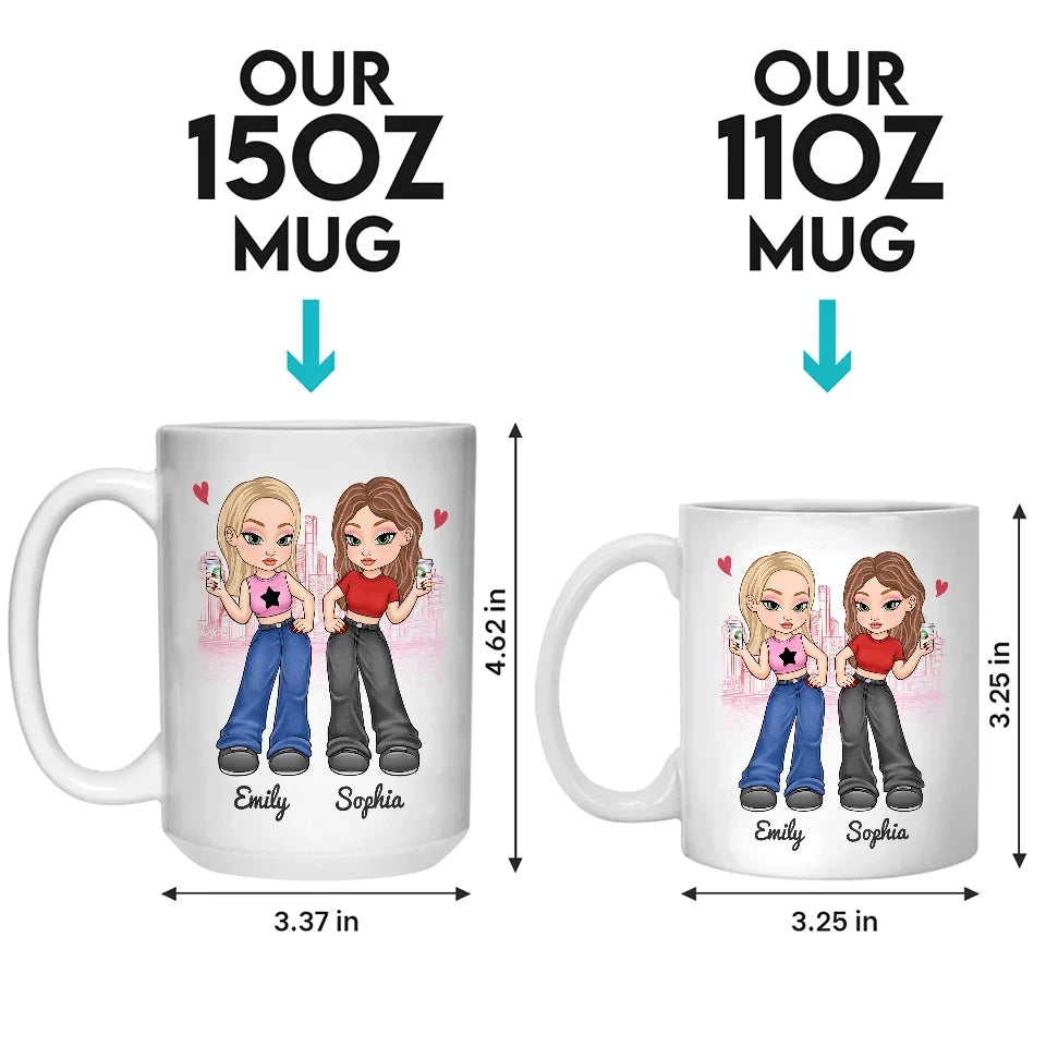 We Are More Than Friends - Besties Personalized Custom Mug - Gift For Best Friends, BFF, Sisters