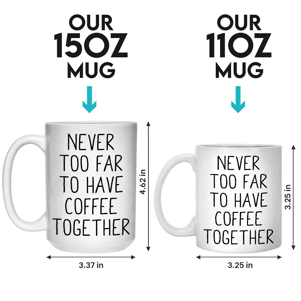Miles Can't Break The Bond We Share - Bestie Personalized Custom Mug - Christmas Gift For Best Friends, BFF, Sisters