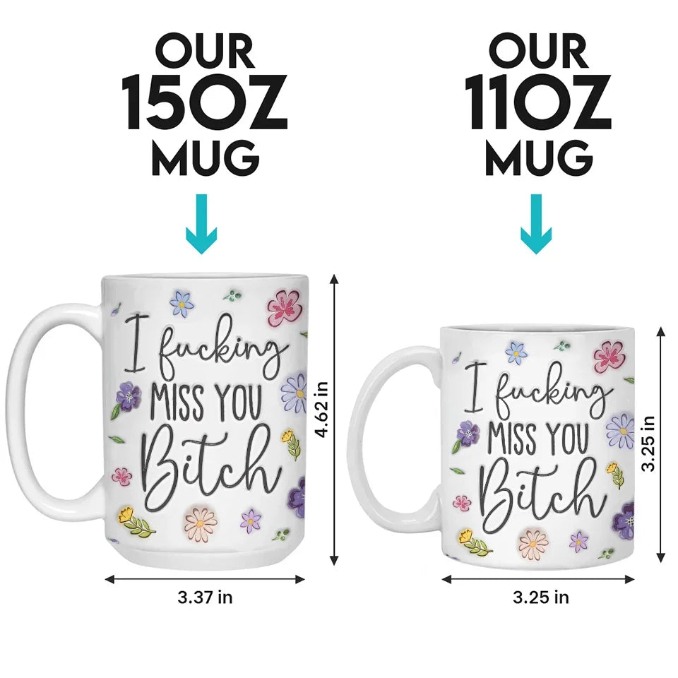 True Friendship Doesn't Fade With Distance - Bestie Personalized Custom 3D Inflated Effect Printed Mug - Christmas Gift For Best Friends, BFF, Sisters
