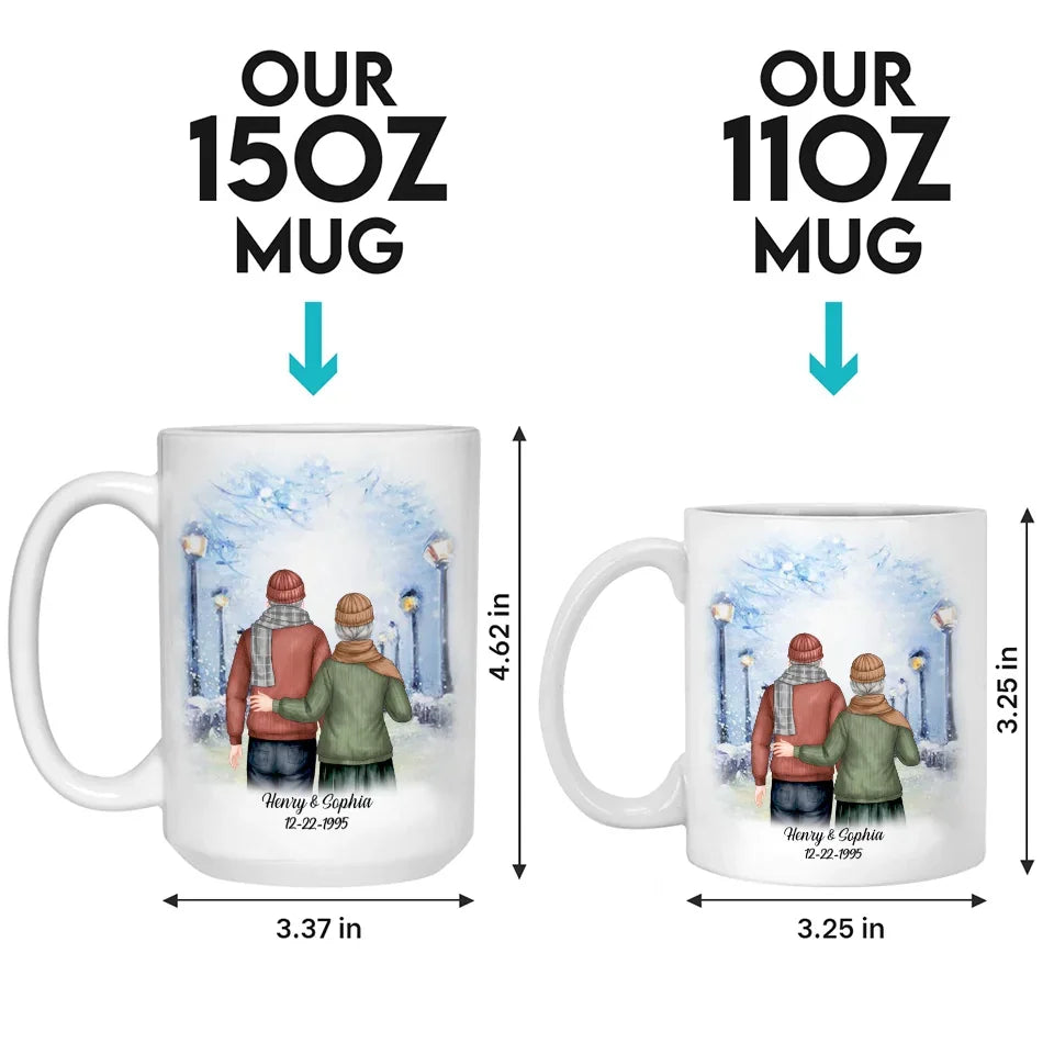 Still Holding Hands After All These Years - Couple Personalized Custom Mug - Gift For Husband Wife, Anniversary