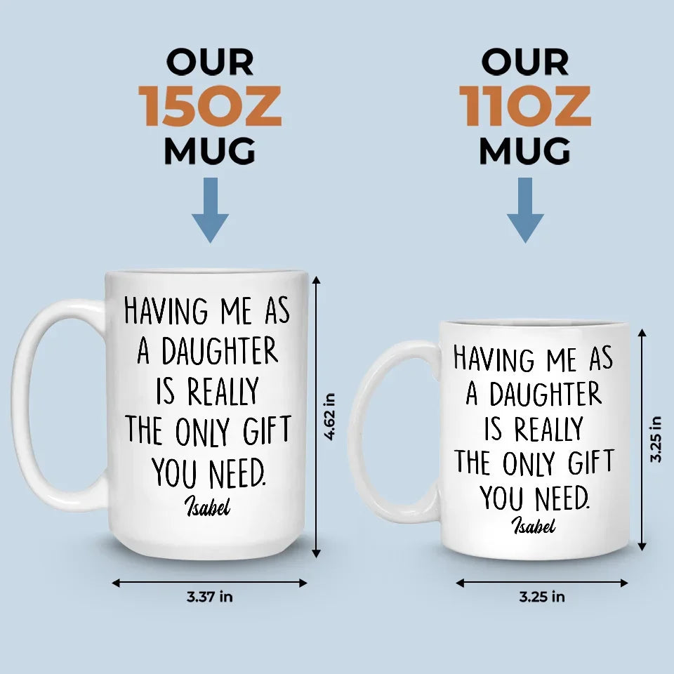 Being My Parent Is The Ultimate Blessing - Family Personalized Custom Mug - Gift for Mom, Dad