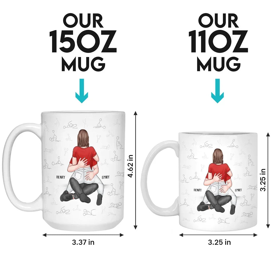 Two Hearts In Love Need No Words - Couple Personalized Custom Mug - Gift For Husband Wife, Anniversary