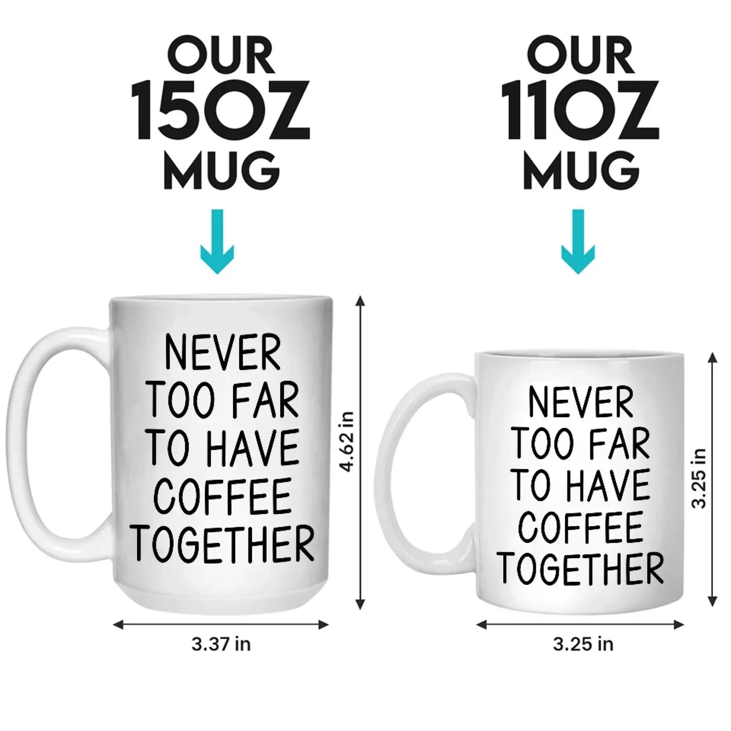 Far Away, But Our Bond Is Here To Stay - Bestie Personalized Custom Mug - Gift For Best Friends, BFF, Sister
