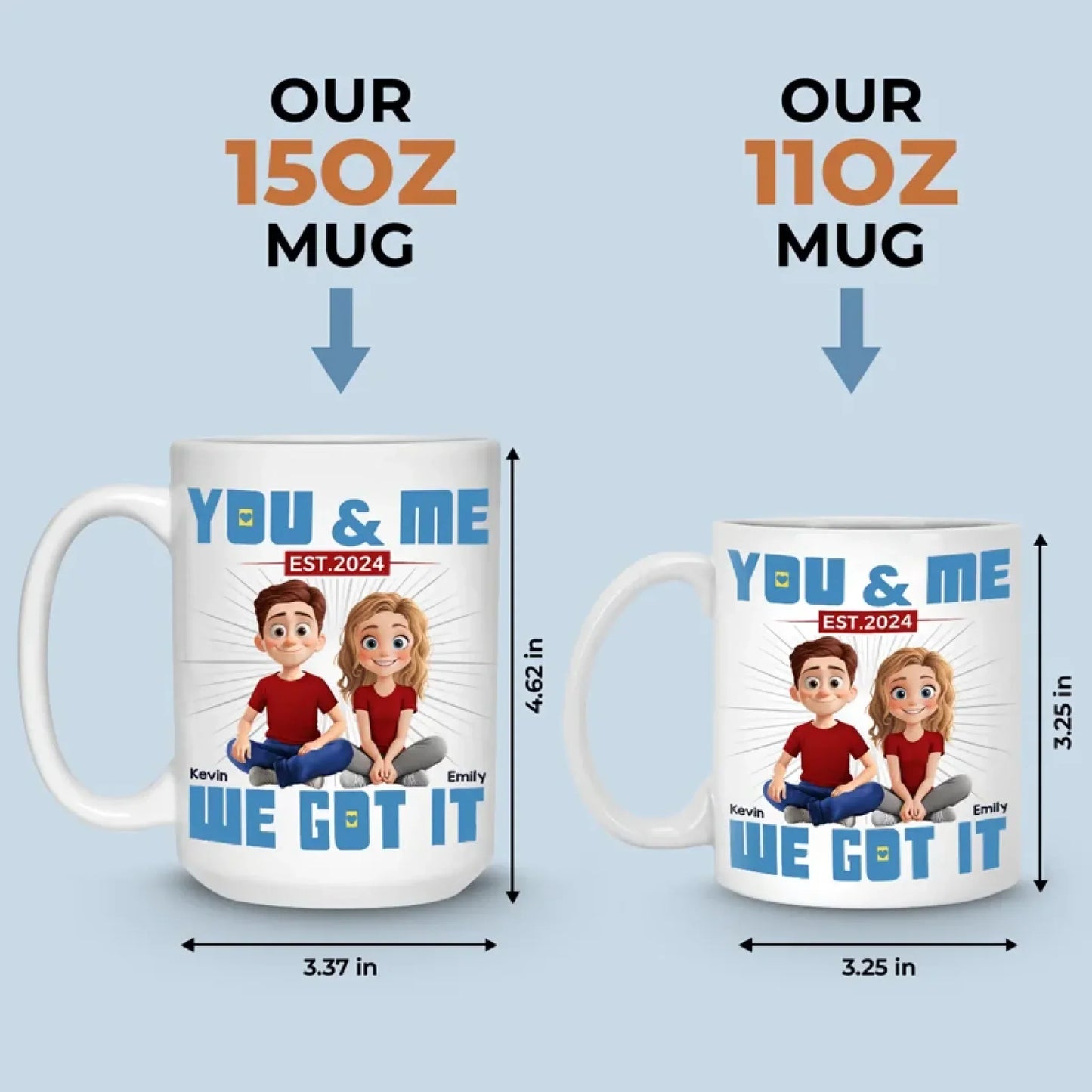 In Your Arms, I'm Home - Couple Personalized Custom Mug - Gift For Husband Wife, Anniversary