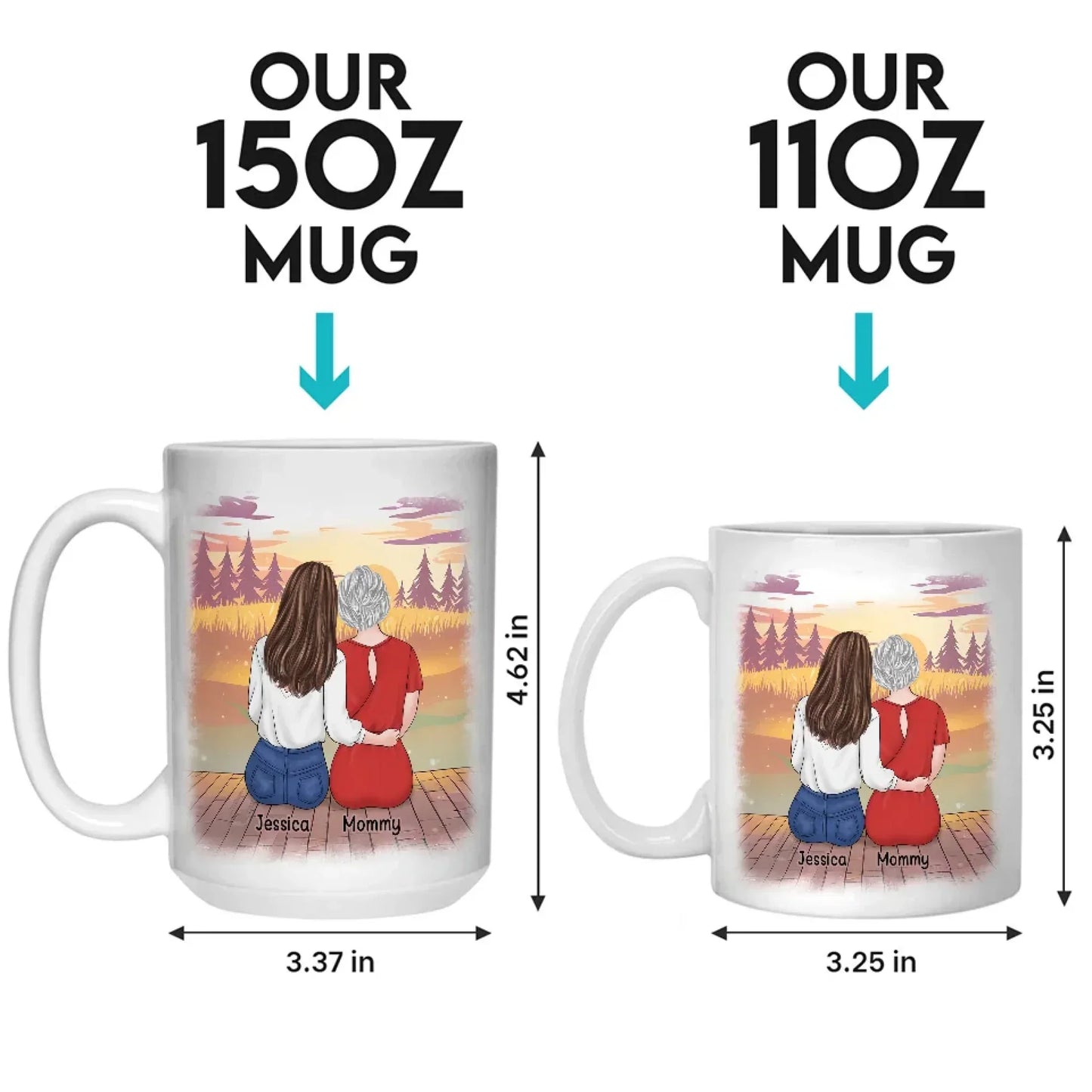 A Bond Built On Laughter, Love - Family Personalized Custom Mug - Gift For Mom, Daughter