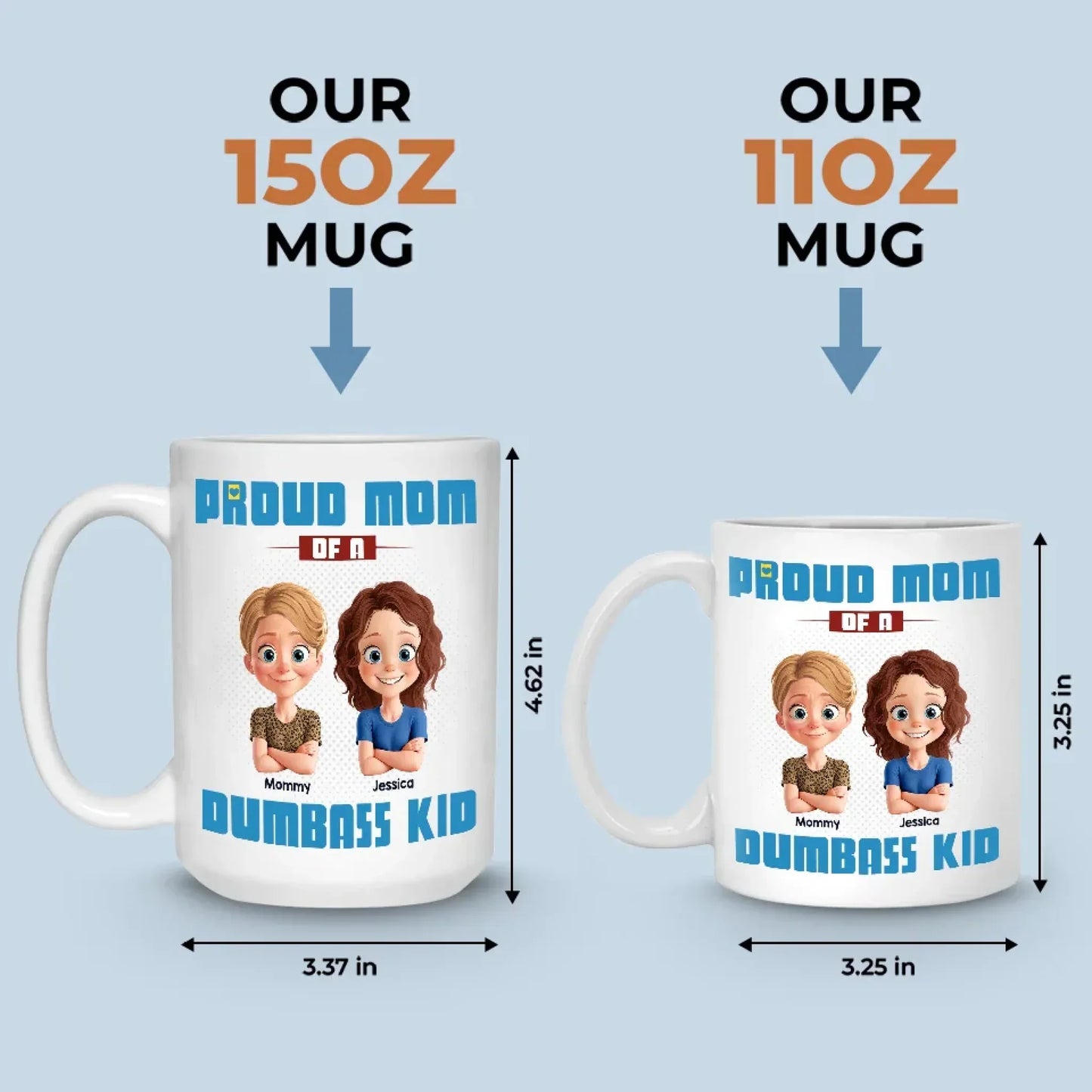 My Mom Is The Greatest Of All Time - Family Personalized Custom Mug - Gift For Mom