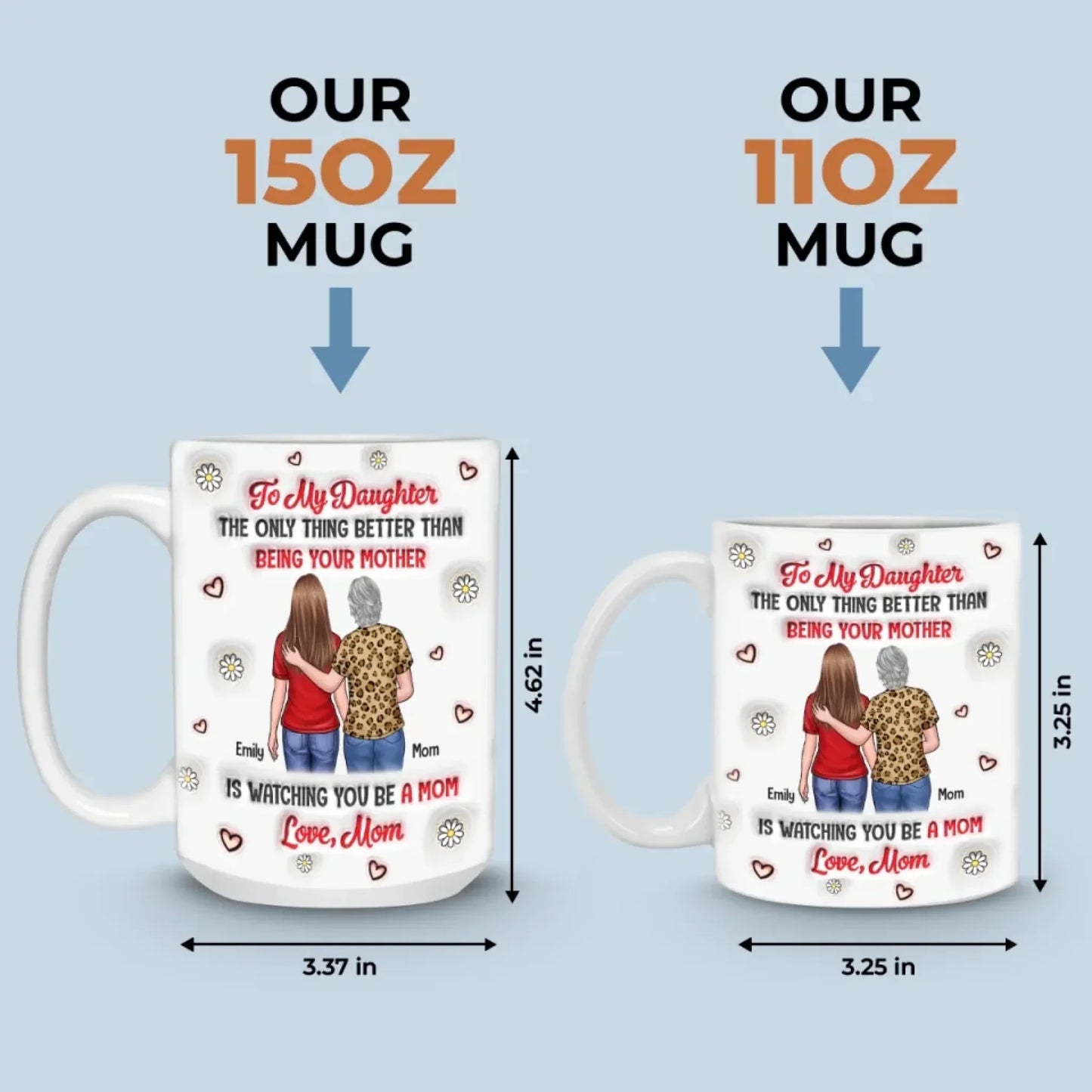 A Bond That Time Can't Break - Family Personalized Custom 3D Inflated Effect Printed Mug - Mother's Day, Gift For Mom, Grandma