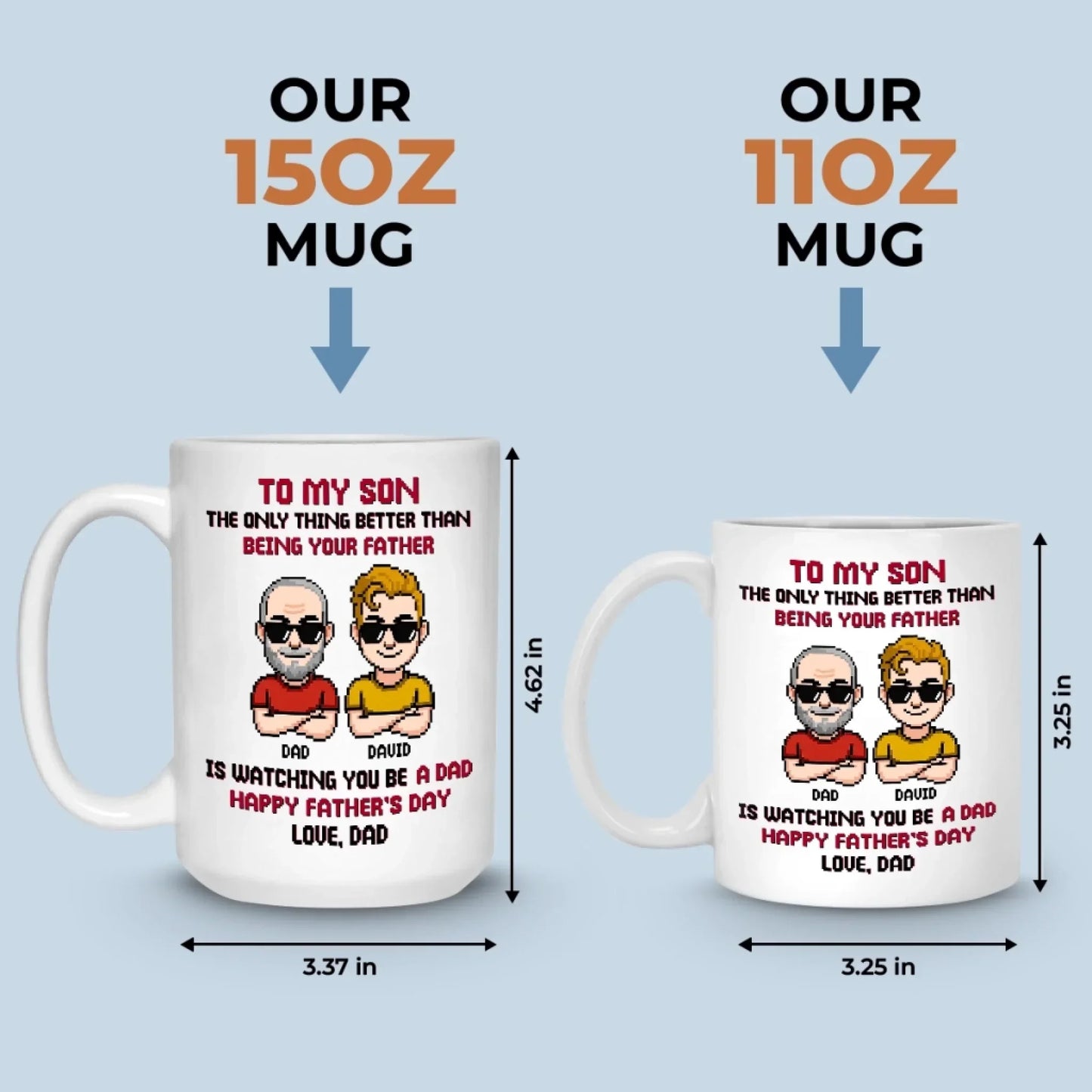 Father Son Team Forever - Family Personalized Custom Mug - Father's Day, Gift For Son