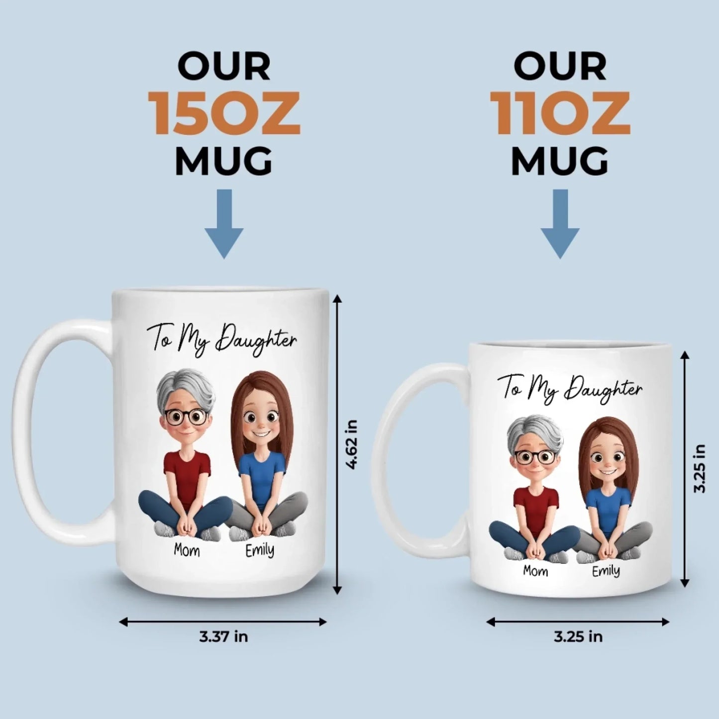 Custom Mug - Personalized Birthday Gifts For Mom, Dad, Son, Daughter - You Warm My World