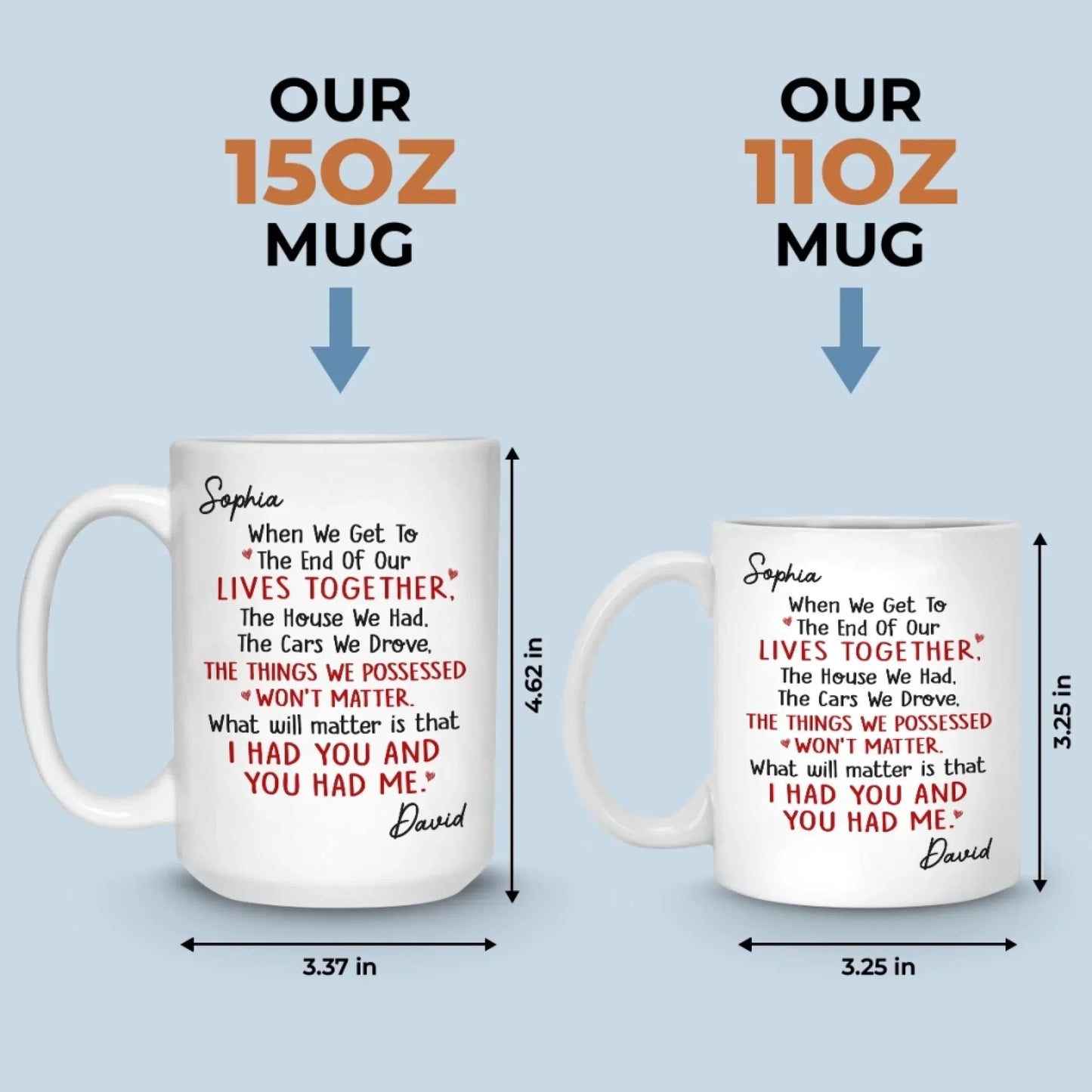 Custom Mug - Personalized Anniversary Christmas Wedding Gifts For Husband And Wife, Him And Her - My Forever Person