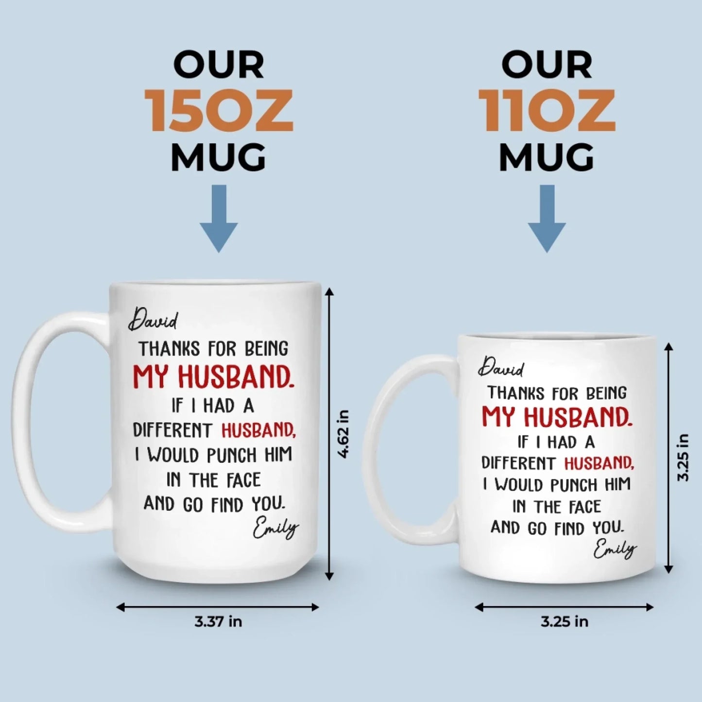 Custom Mug - Personalized Anniversary Christmas Wedding Gifts For Husband And Wife, Him And Her - You're Lucky I Love You
