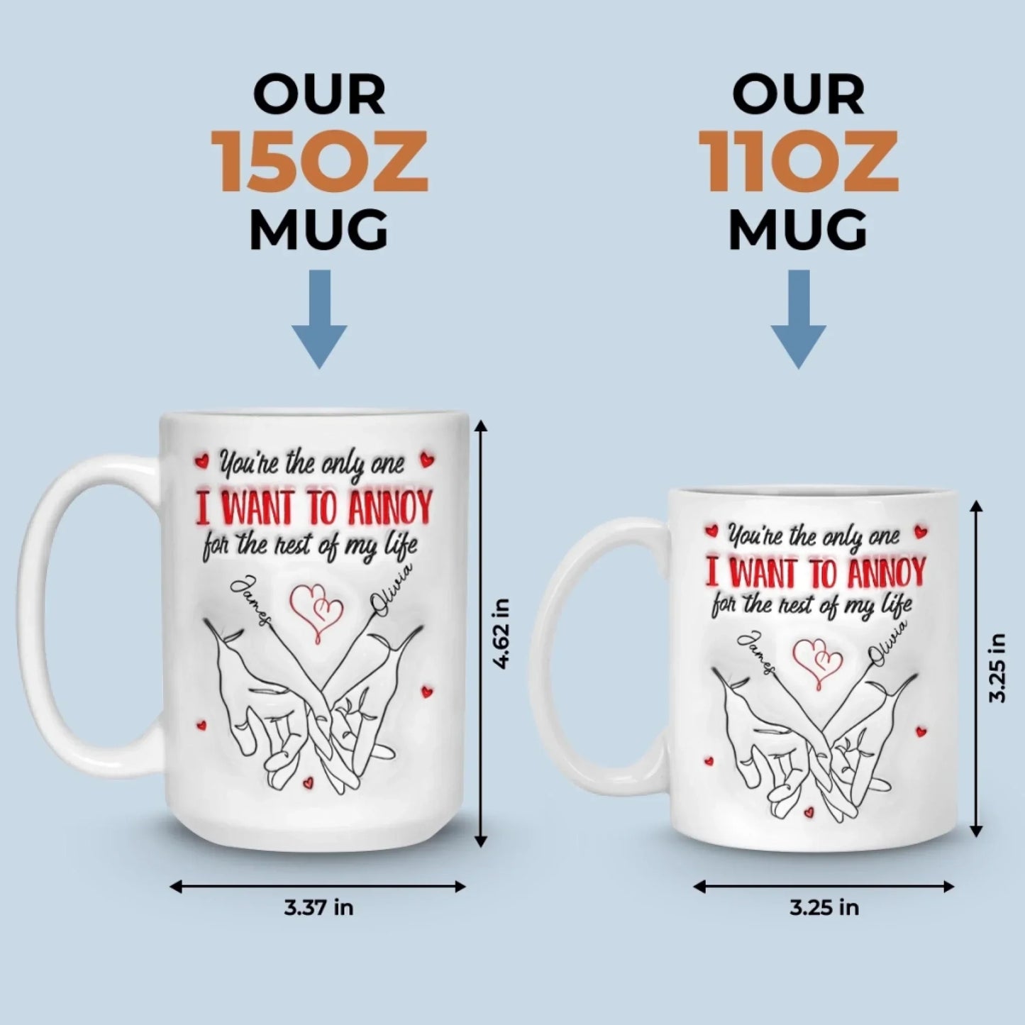 Custom Mug - Personalized Anniversary Wedding Gifts For Husband And Wife, Him And Her - Falling For You Daily
