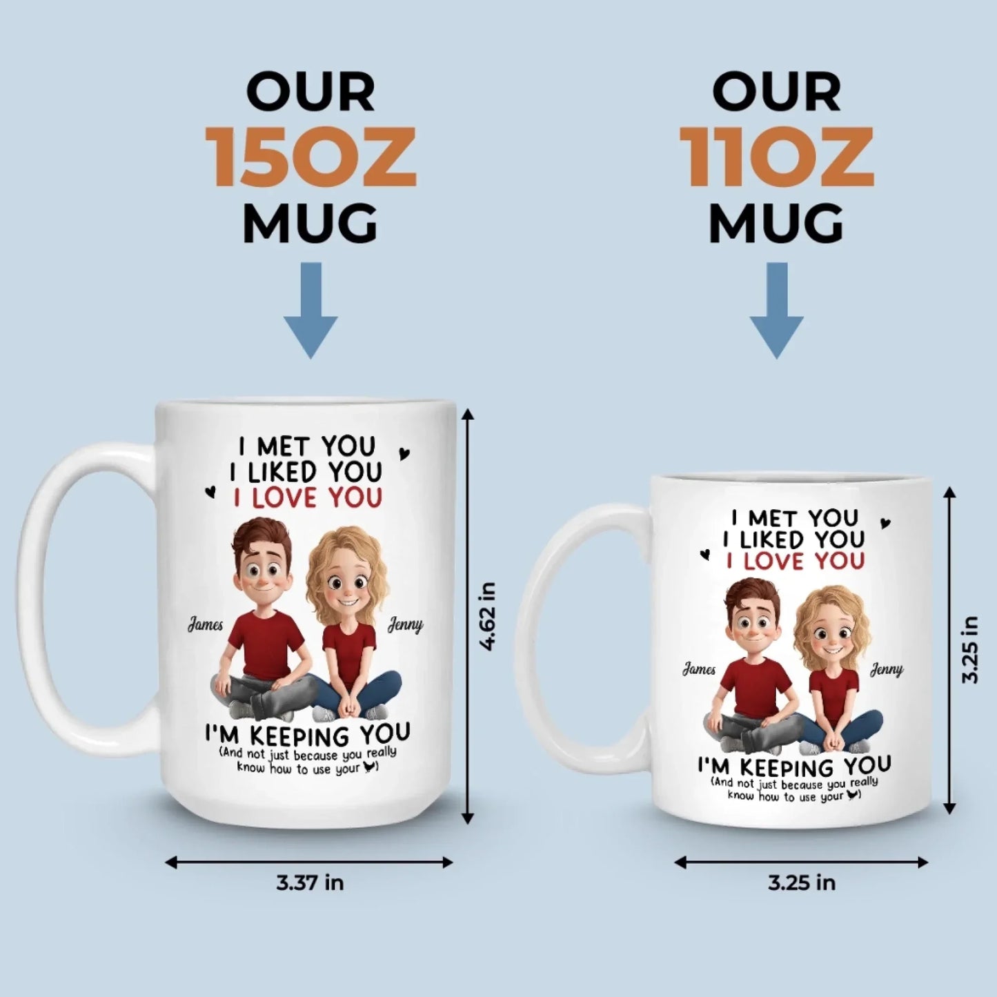 Custom Mug - Personalized Anniversary Wedding Gifts For Husband And Wife, Him And Her - Our Love Our Favorite Story