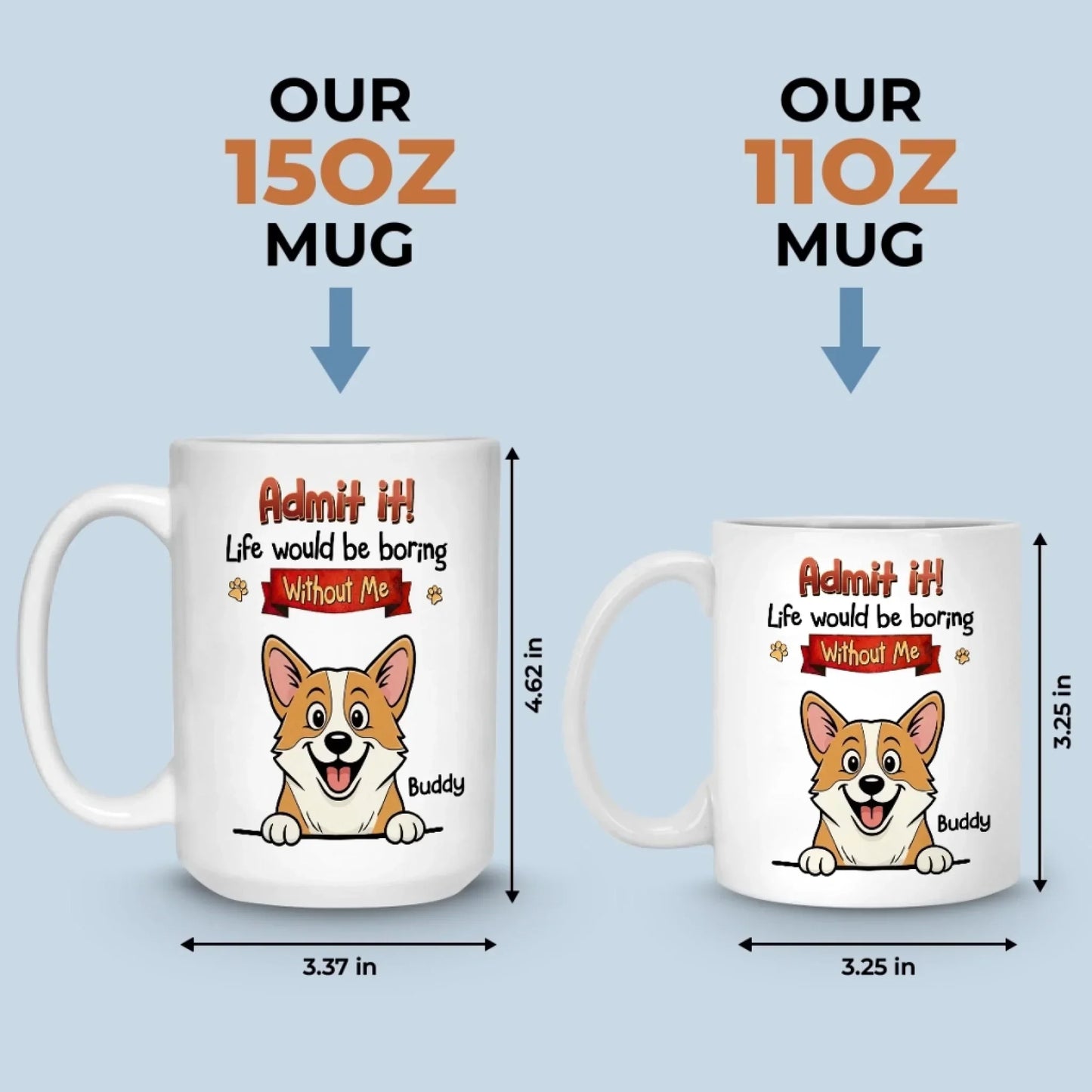 Custom Mug - Personalized Birthday Gifts For Dog Lovers, Dog Dad And Mom - My Dog Runs This House