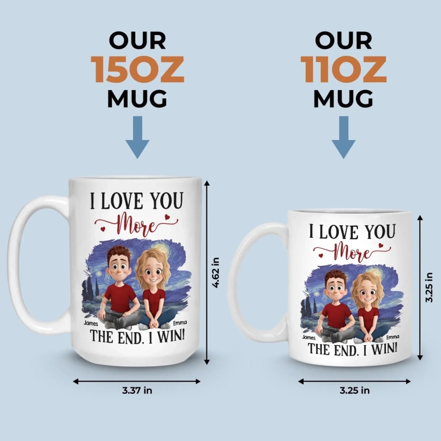 Custom Mug - Personalized Anniversary Wedding Gifts For Husband And Wife, Him And Her - Side By Side Feels Right