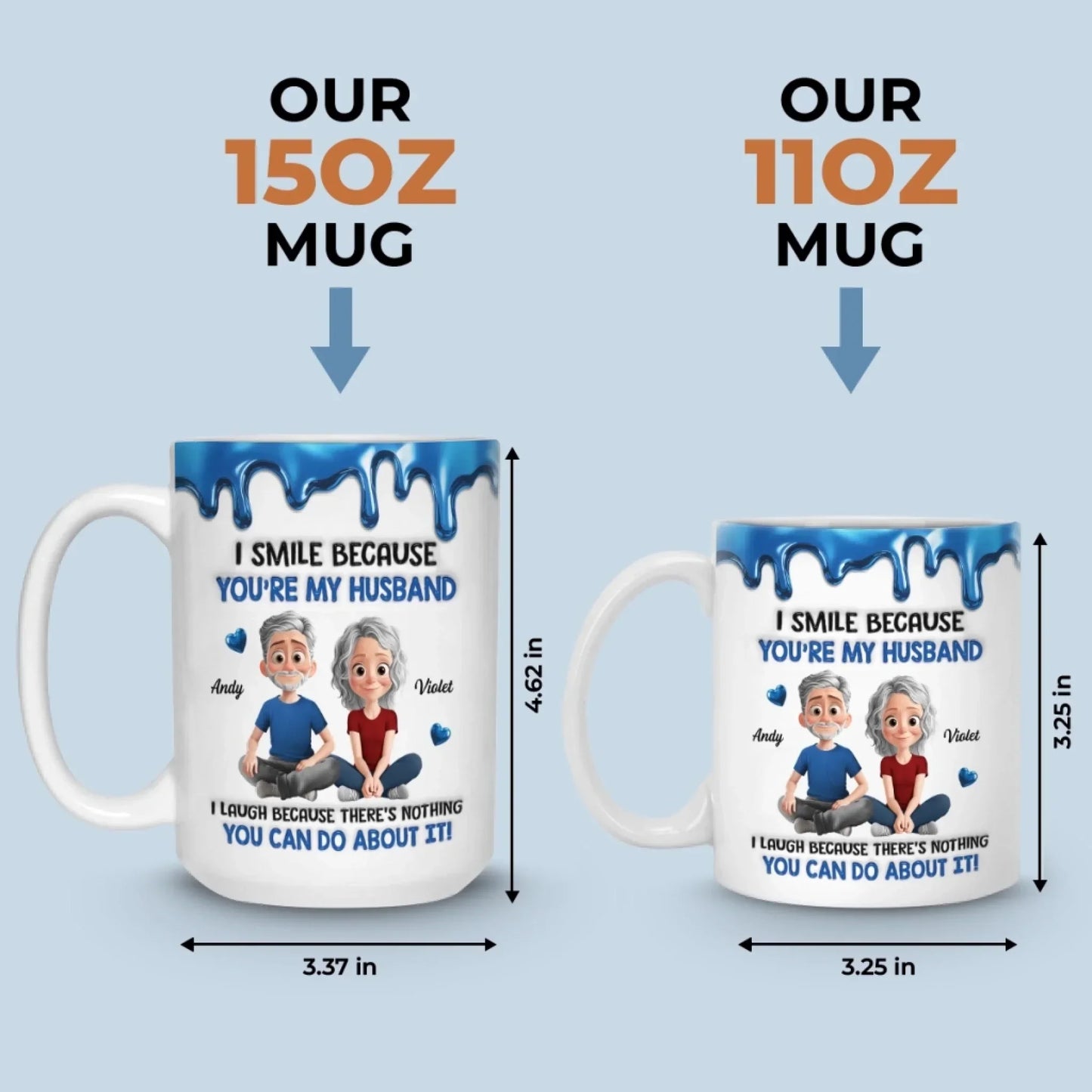 Custom 3D Inflated Effect Printed Mug - Personalized Anniversary Wedding Gifts For Husband And Wife, Him And Her - Love That Feels Like Home