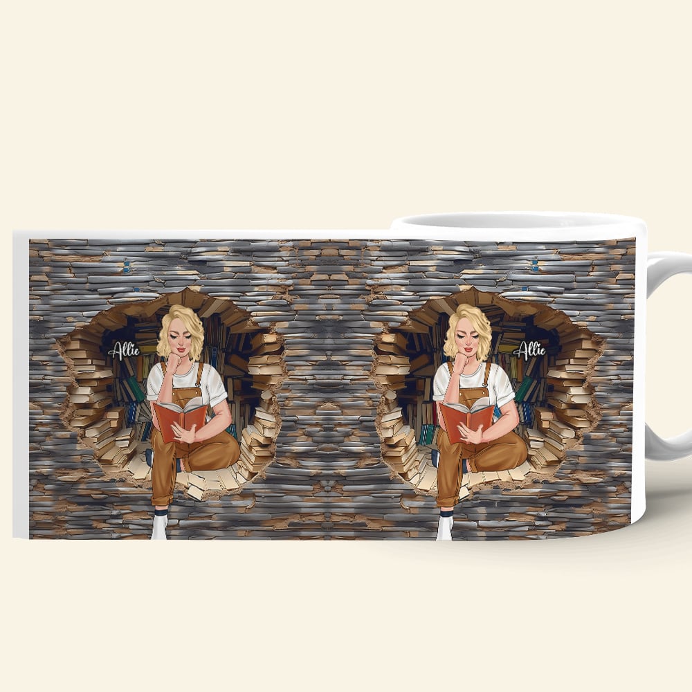 Personalized Gifts For Book Lovers Coffee Mug Reading Girl