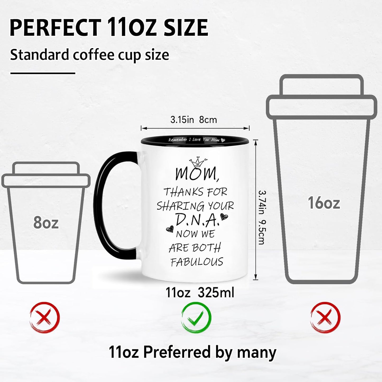 Funny Mom Coffee Mug Gift for Mom from Daughter Son Kids Husband, Birthday Mother's Day Christmas Gift